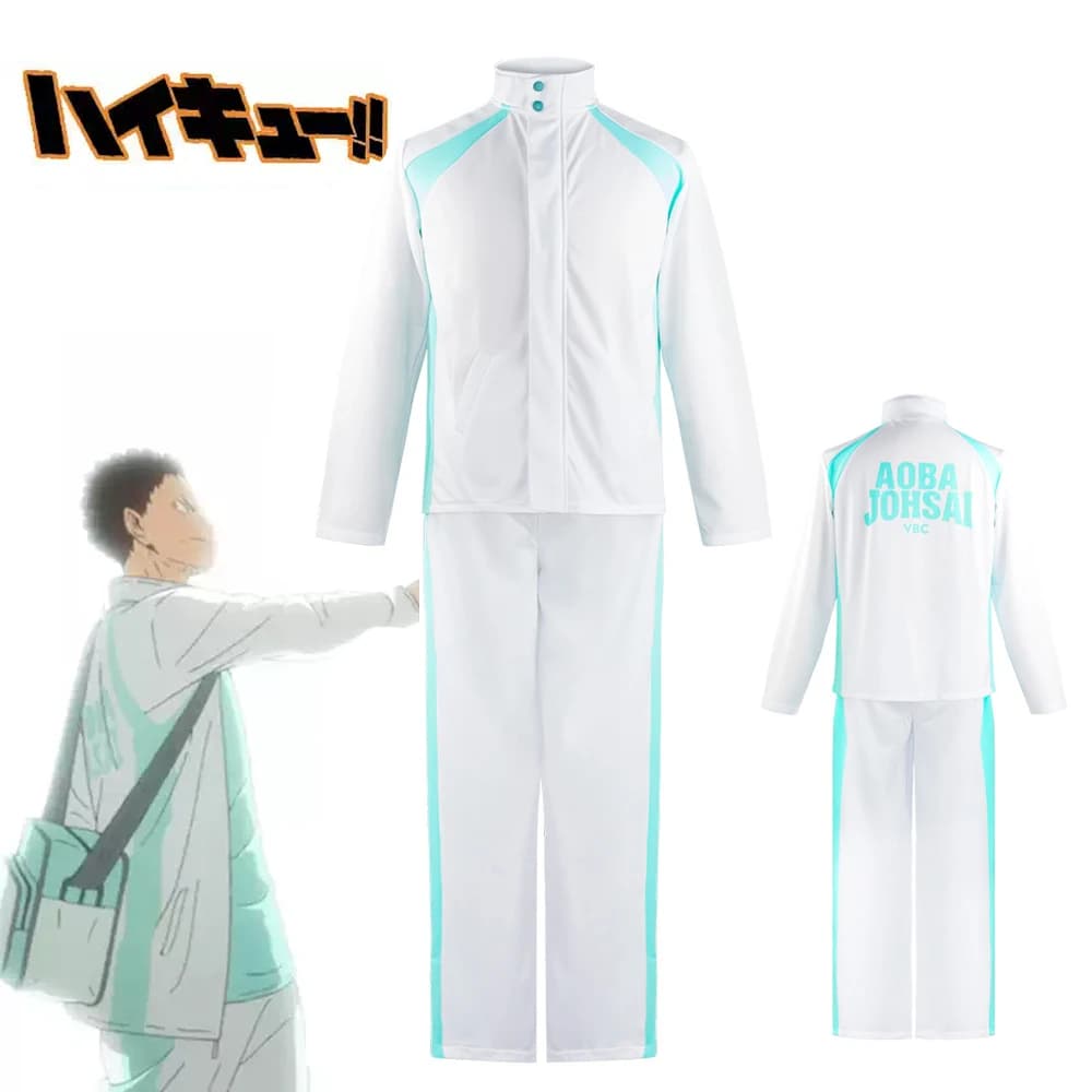 Anime Haikyuu Oikawa Tooru Cosplay Costumes AOBA JOHSAI High School Uniform Iwazumi Hajime Volleyball Jacket Pants