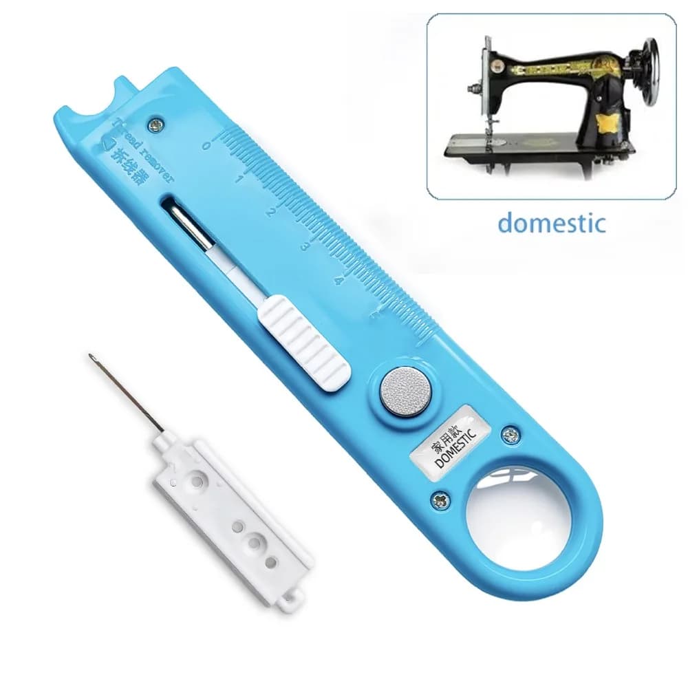 Infilatore di aghi multifunzione automatico con lente d'ingrandimento e righello per macchina da cucire, per infilatura rapida e facile