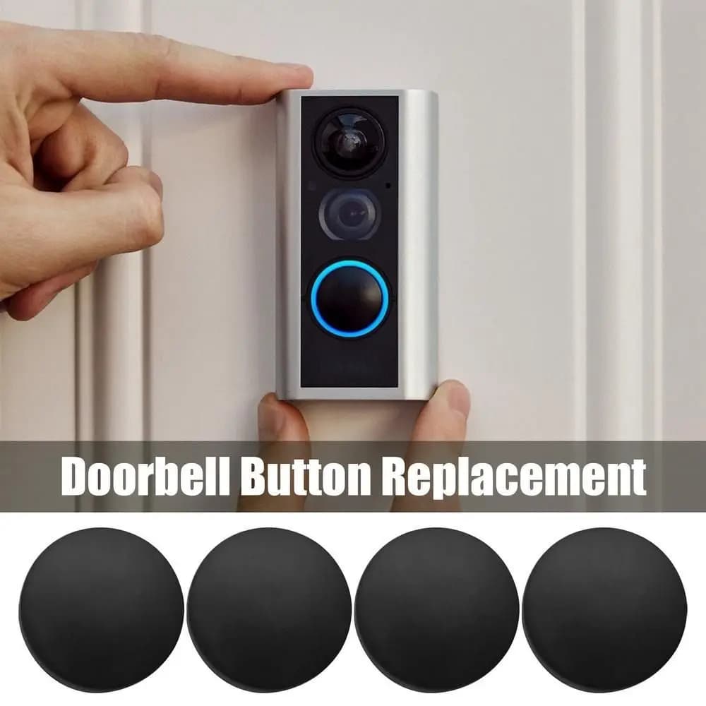 4Pcs Silicone Doorbell Button Replacement Portable Convenient Video Doorbell Buttons Damaged Broken Cracked Split Cracked Broken