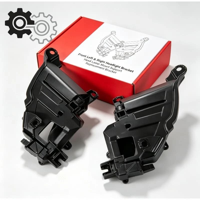 4L0941613A 4L0941613B Front Left Right Headlight Bracket, Auto Car Head Lamp Mount Support Bracket Replacement for Audi Q7