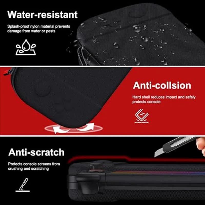 【GLAD】Borsa da trasporto portatile con 12 slot per carte da gioco per Nintendo Switch 2 2025, custodia da trasporto sottile e rigida per un facile viaggio