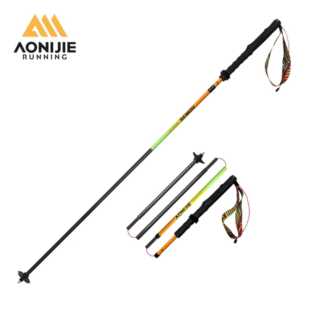 AONlJlE E4204 New Carbon Fiber Trekking Sticks Folding Trekking Sticks for Women and Men