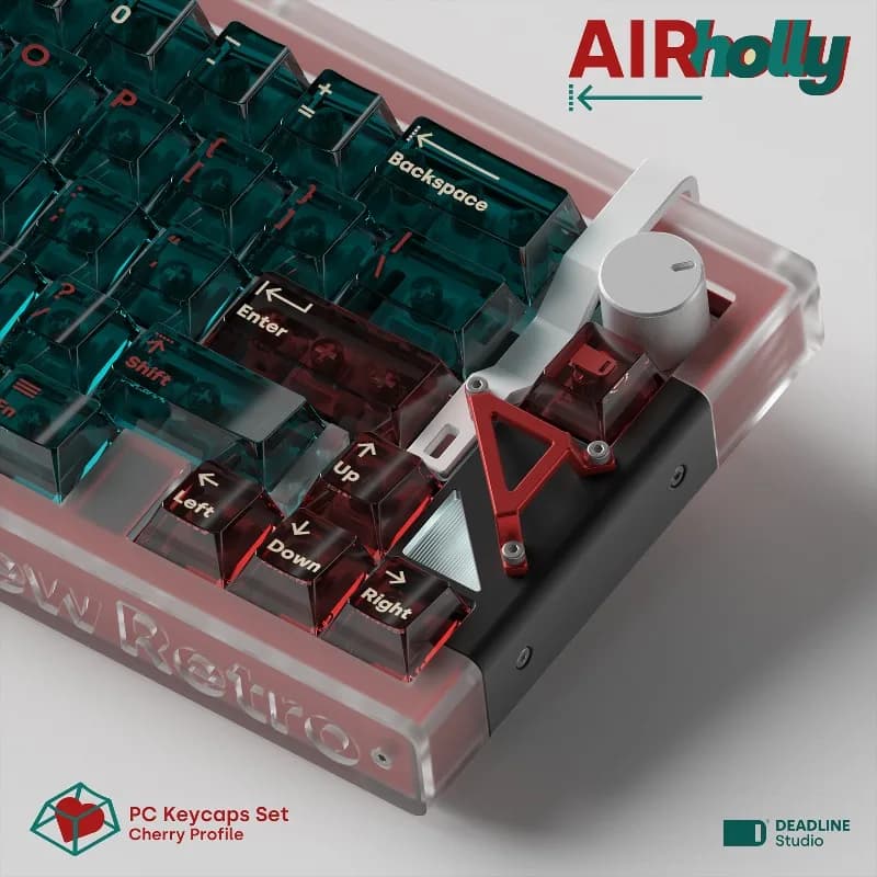 Set di copritasti a tema AirHolly Tappetino per tastiera con profilo in ciliegio per PC personalizzato traslucido per accessori per tastiera meccanica da gioco