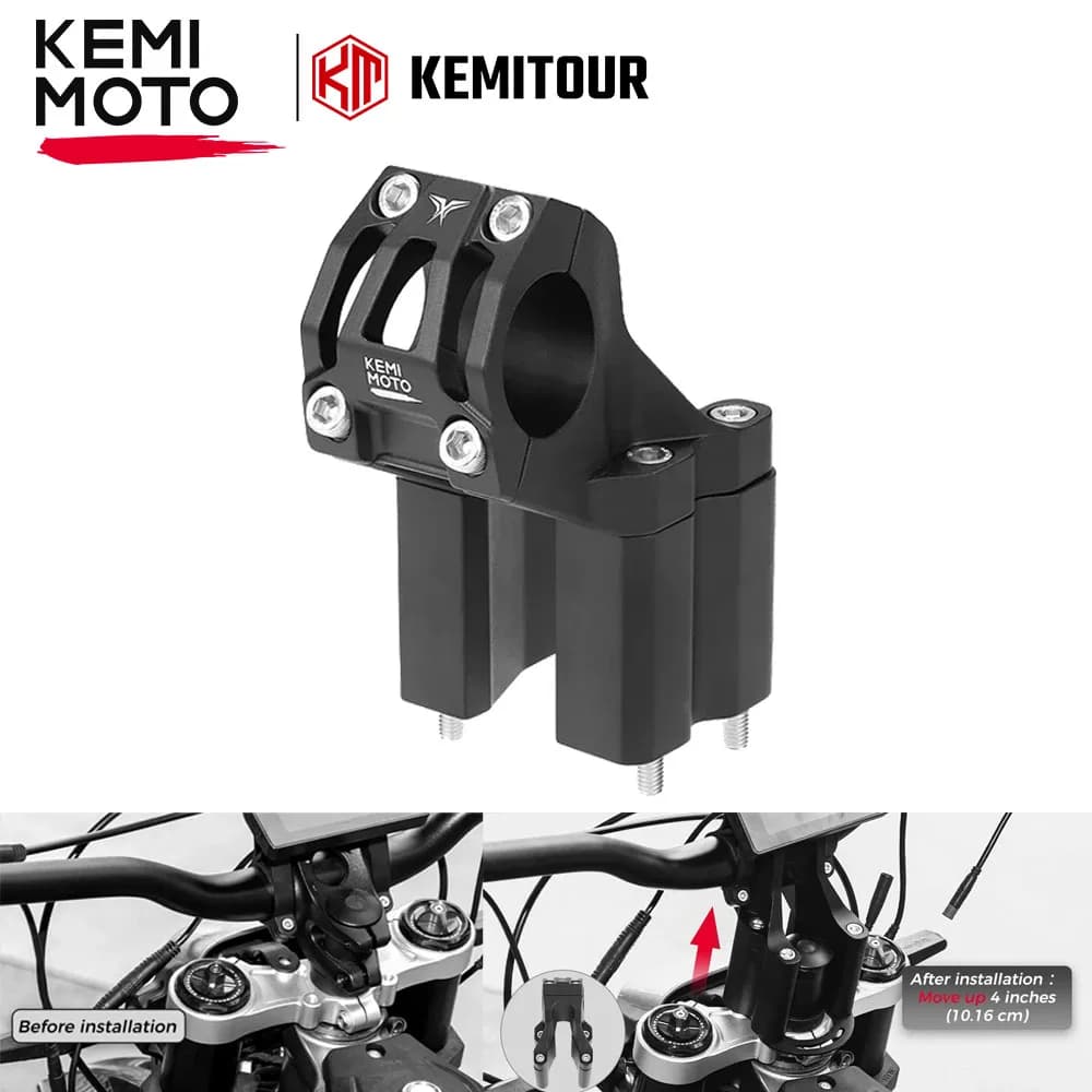 Per Sur Ron Light Bee-X Montaggio Diretto Riser Stelo Moto Fuoristrada Per Talaria STING XXX Per Talaria XXX Elettrico Dirt Bike CNC