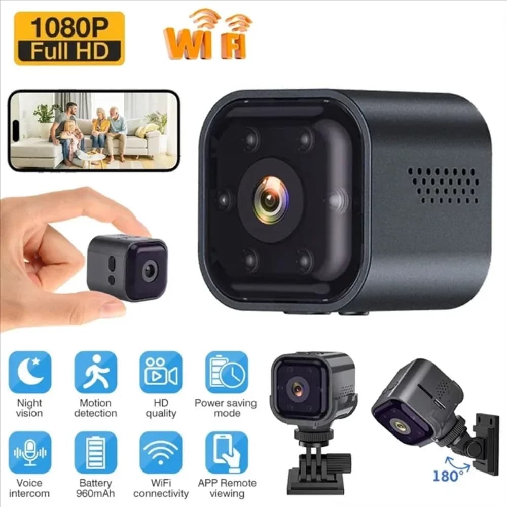Mini telecamera 1080p Risparmio energetico Wifi Visione notturna Monitor di movimento Telecamera Smart Nanny Cam di sicurezza domestica per interni As03