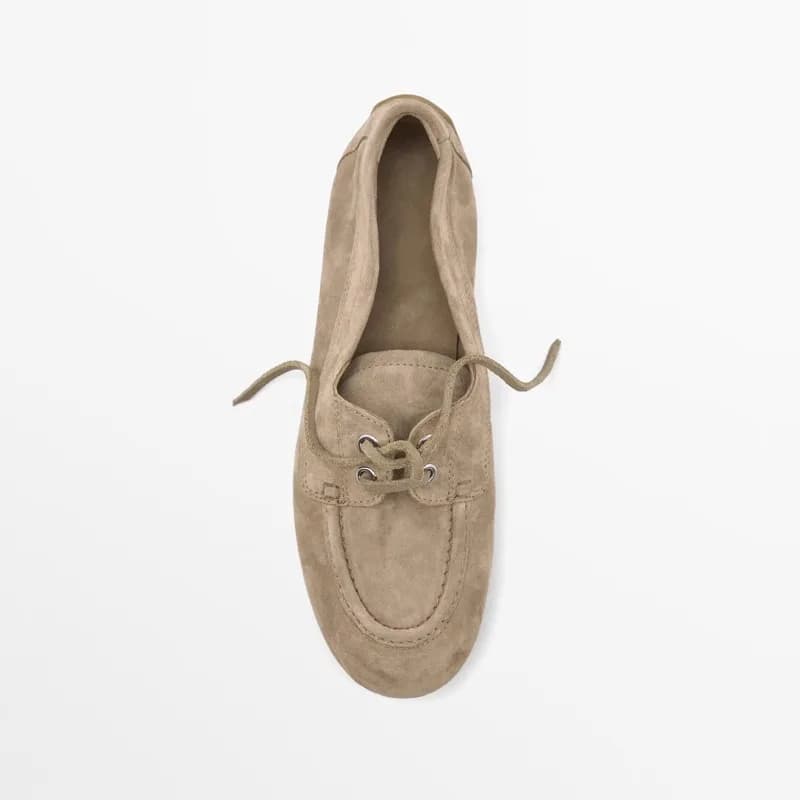 Scarpe basse donna Trend 2024 mocassini da donna in vera pelle scamosciata Slip-on stile britannico suola morbida scarpa incinta Zapatos Mujer