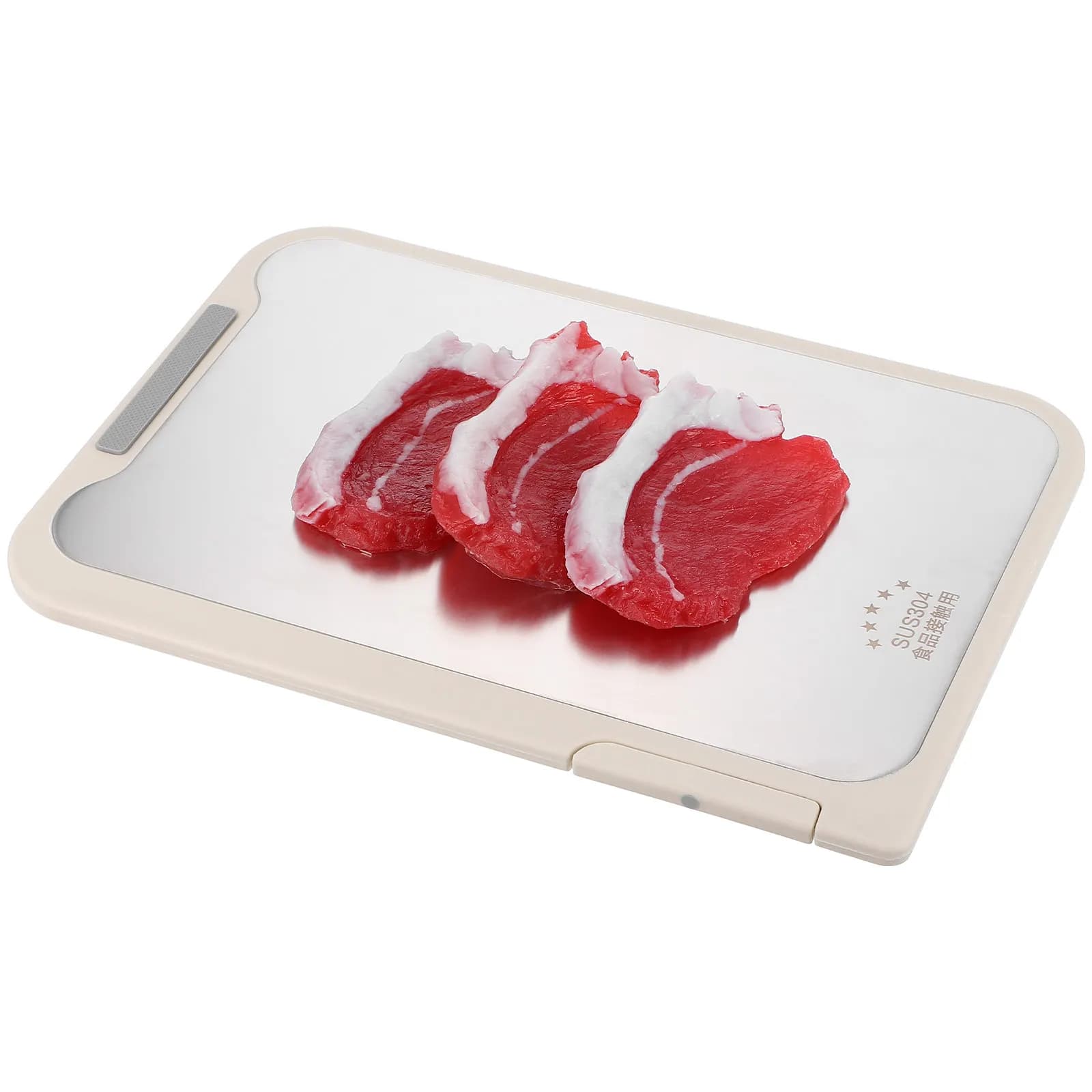 Double-sided stainless steel cutter for fruit and food, anti-slip, for domestic use, kitchen tool