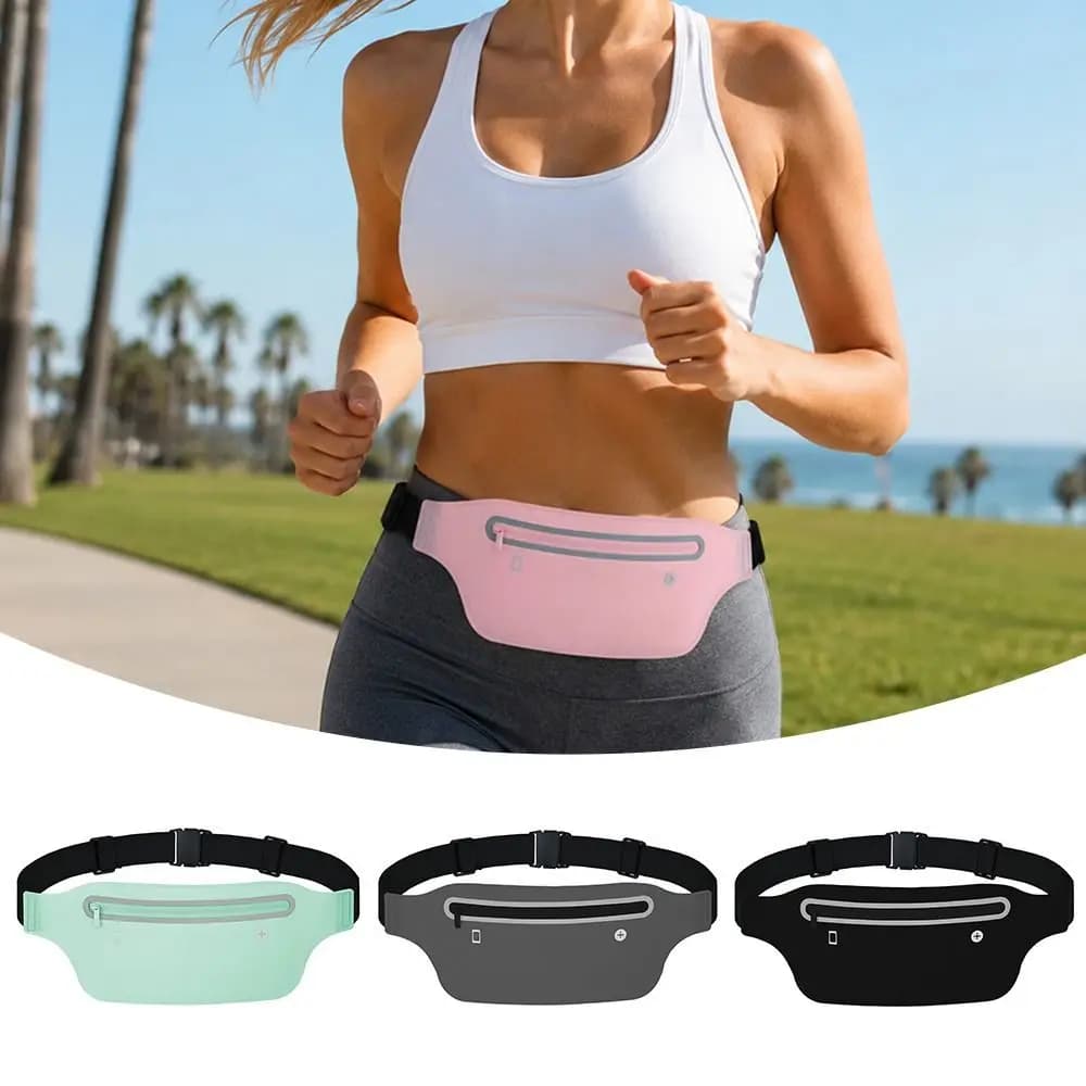 New Waterproof Running Belt Ultra Thin Invisible Sports Fanny Pack Breathable Lightweight Phone Pouch Women Men