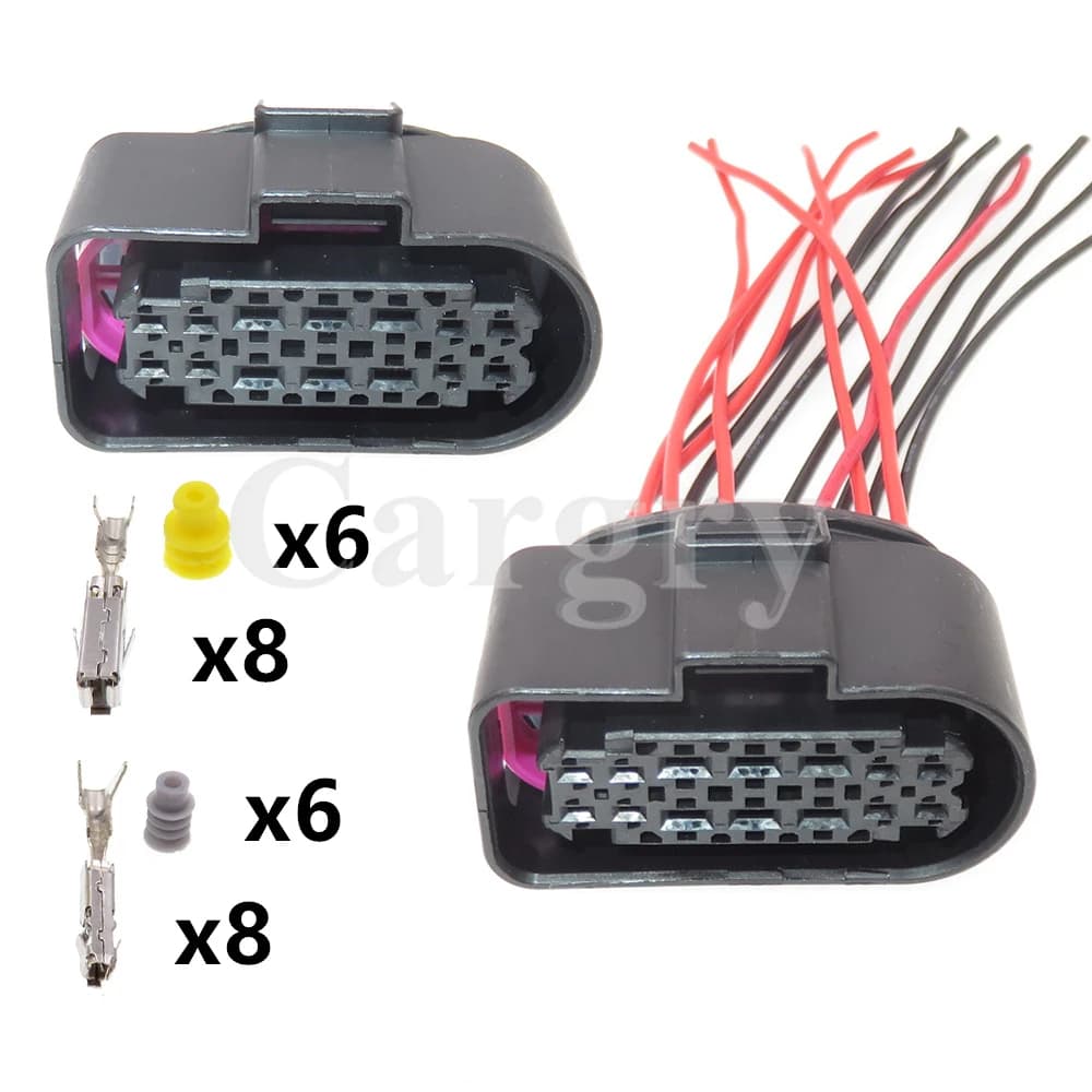 1 Set 14P 3 c0973737 3 c0973837 3 c0 973 737 lampada a LED per Auto presa per cavo impermeabile connettore per alloggiamento in plastica per Auto per VW Audi