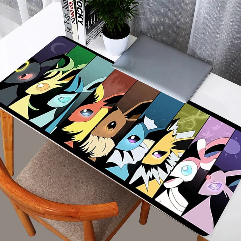 Tappetino per Mouse da Gaming, Grande Mousepad Durevole, Tappetino per Tastiera XXL, Tappetino da Scrivania per PC, Tapis Pokemon Pikachu Souris