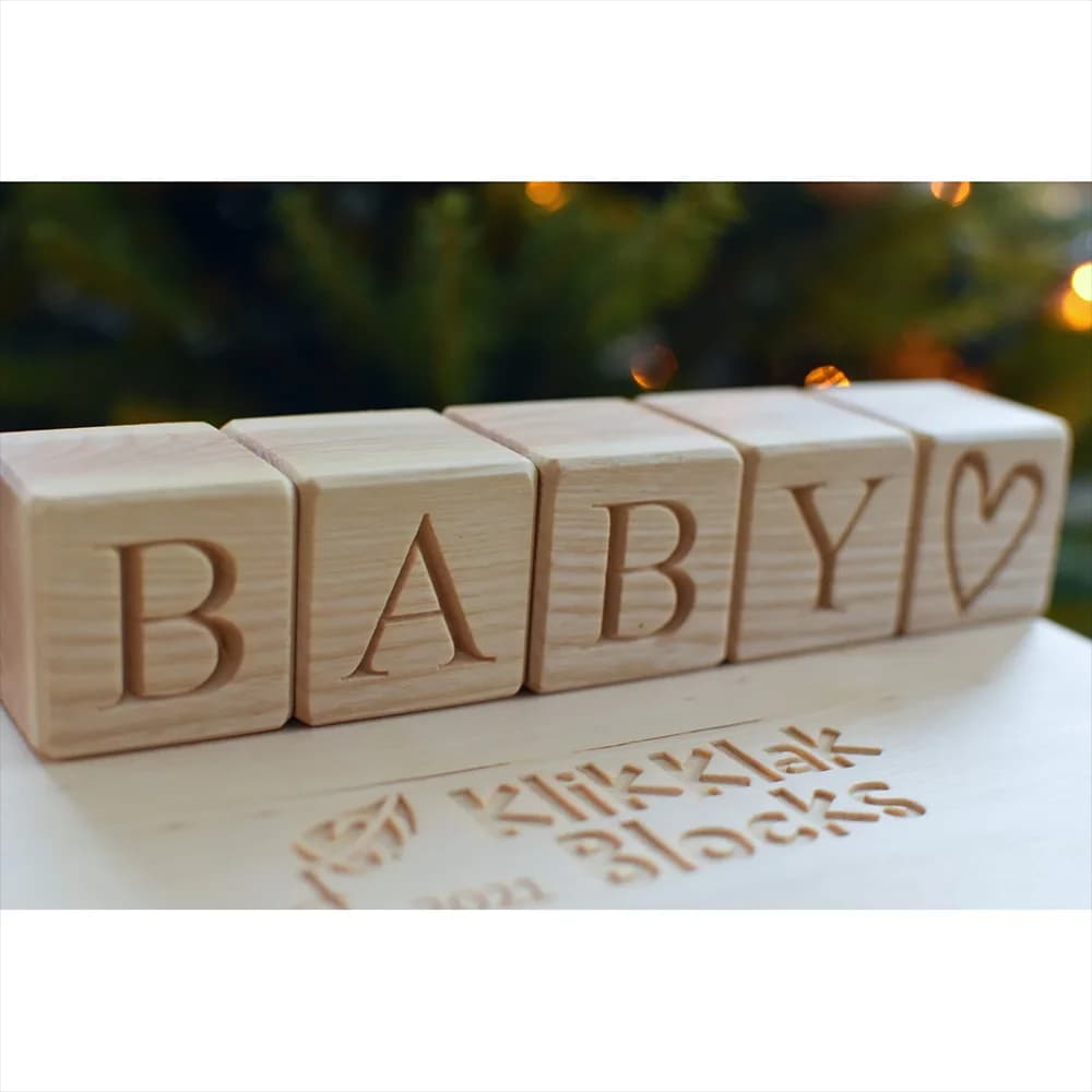 5 pezzi di blocchi di legno per bambini compleanno baby shower regalo per bambini alfabeto in legno lettera building block scuola materna decorazioni per la stanza delle feste bomboniere per neonati