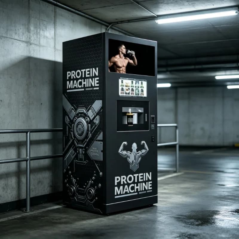 Fitness Gym Dedicated Custom Powder Vending Machine Popular Dual Beverage For Protein Shake And Instant Coffee Supply