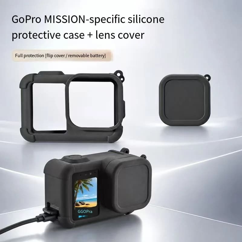 Silicone Protective Case For GoPro Mission 1/1 Pro Anti‑Scratch Anti‑Fall Shockproof Protector Cover Camera Accessories