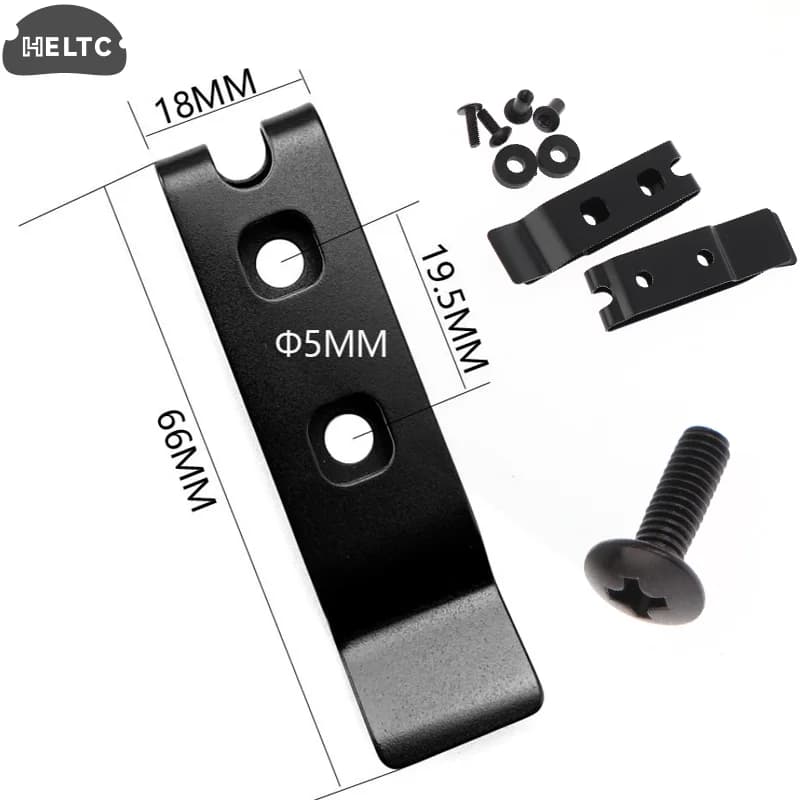 1 set in acciaio inossidabile K guaina clip K guaina clip in vita universale Kydex cintura da trasporto fodero clip posteriore coltello guaina accessori