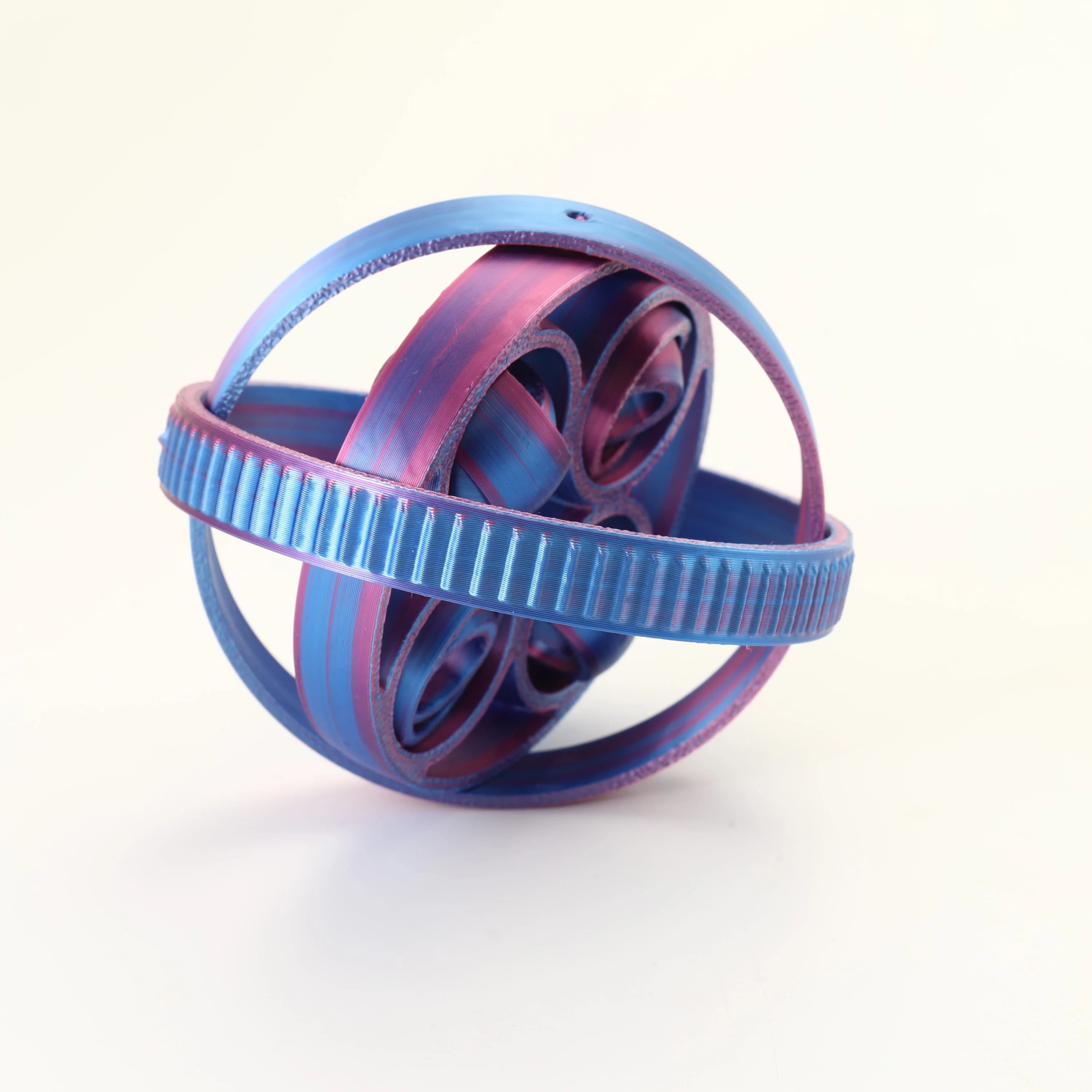 3D Printed Four Small Star Rings Fidget Spinner, Smooth Spinning Finger Toy, Stress Relief Desktop Ornament