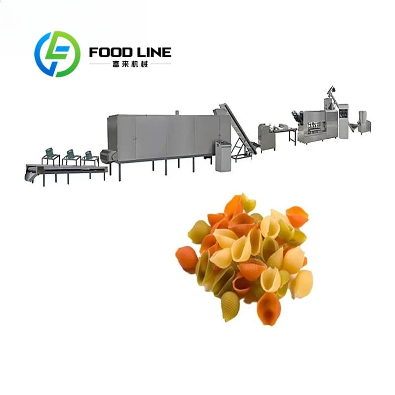 Macaroni Production Line Penne Pasta Extruder Machine Italian Making Equipment For Sale commercial industrial automatic high