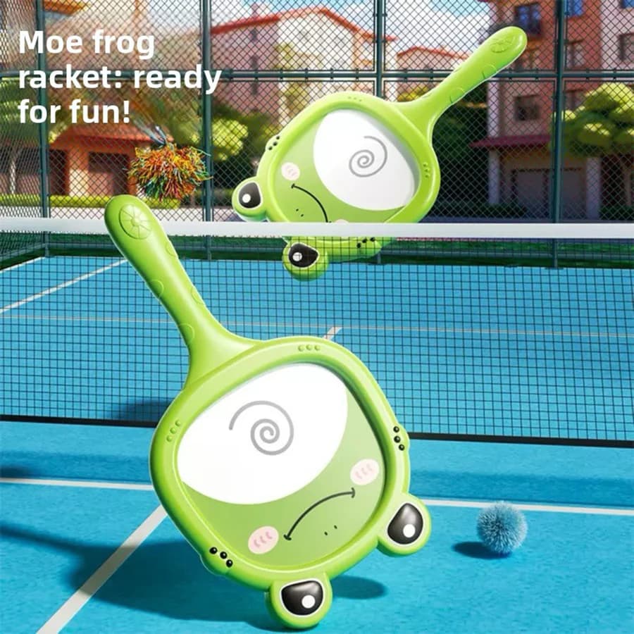 Lightweight tennis and badminton racket set for children, for outdoor training, with balls, for family games