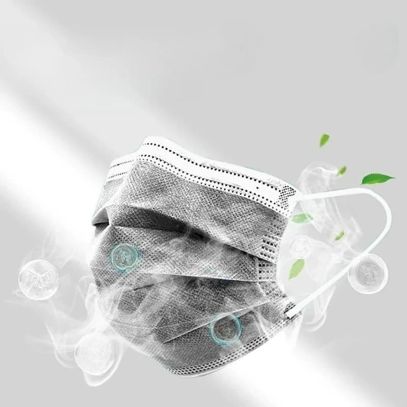 Maschera Traspirante Rinforzata con Carbone Attivo, Antipolvere, Antiformaldeide, Monouso per Uso Industriale