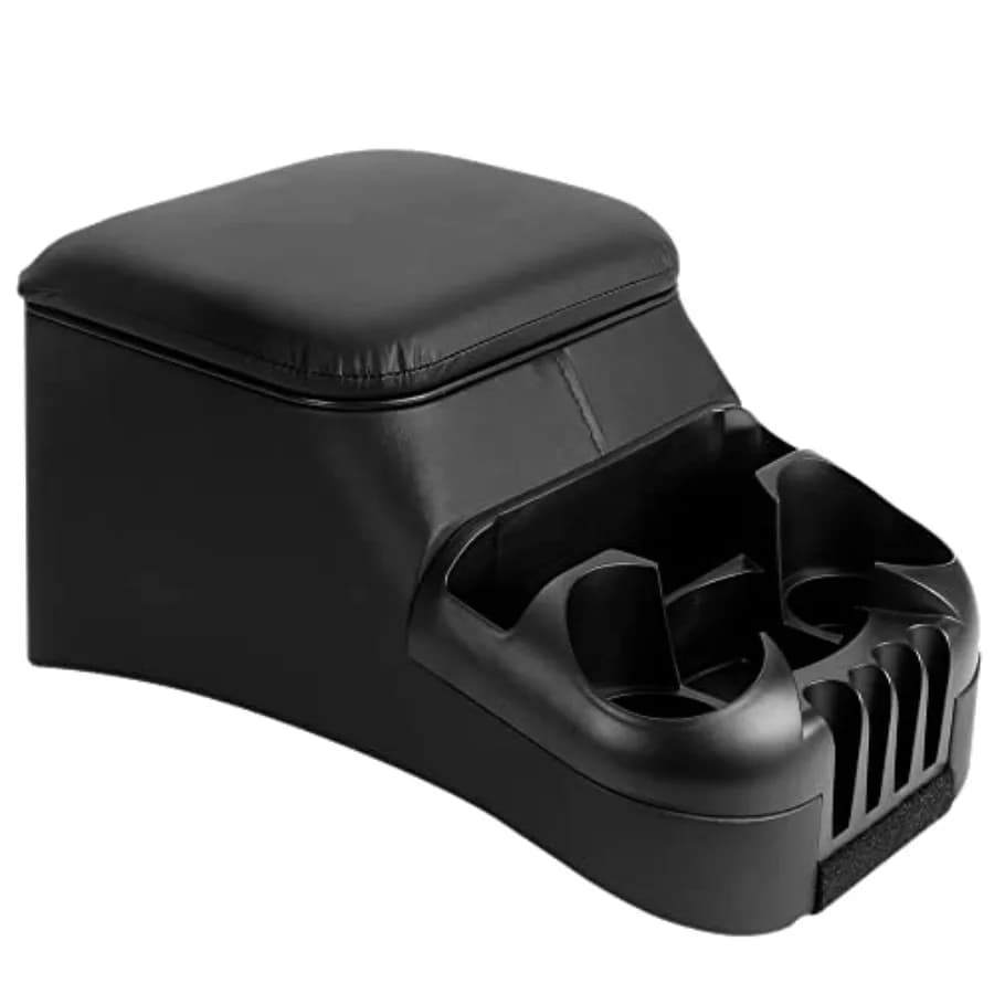 Central Console for Truck Seats, Medium Vehicle Organizer Size, Made in USA, Black