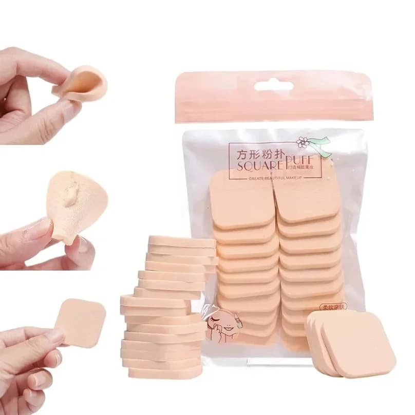 10pcs/20pcs/pack Makeup Sponge Powder Puff Wet And Dry Use Facial Foundation Beauty Cosmetic Facial Face Sponge Puff Makeup Tool