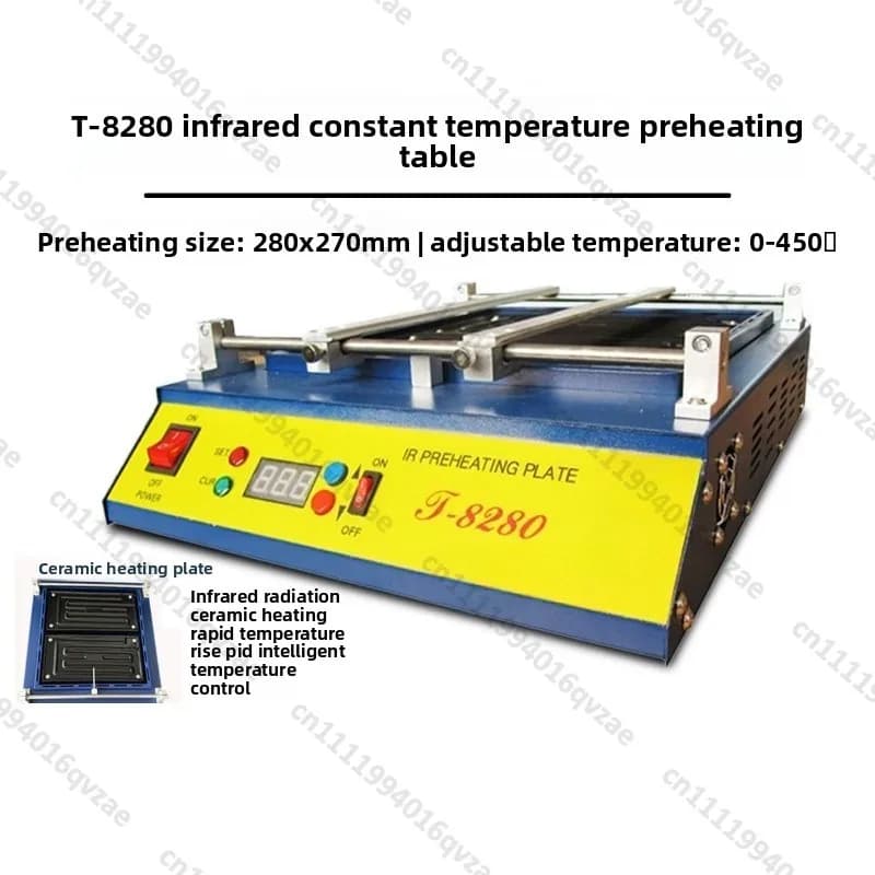 Tavolo di preriscaldamento a infrarossi a temperatura costante T-8280 T-8120, forno di preriscaldamento, tavolo riscaldante ad alta potenza per schede PCB