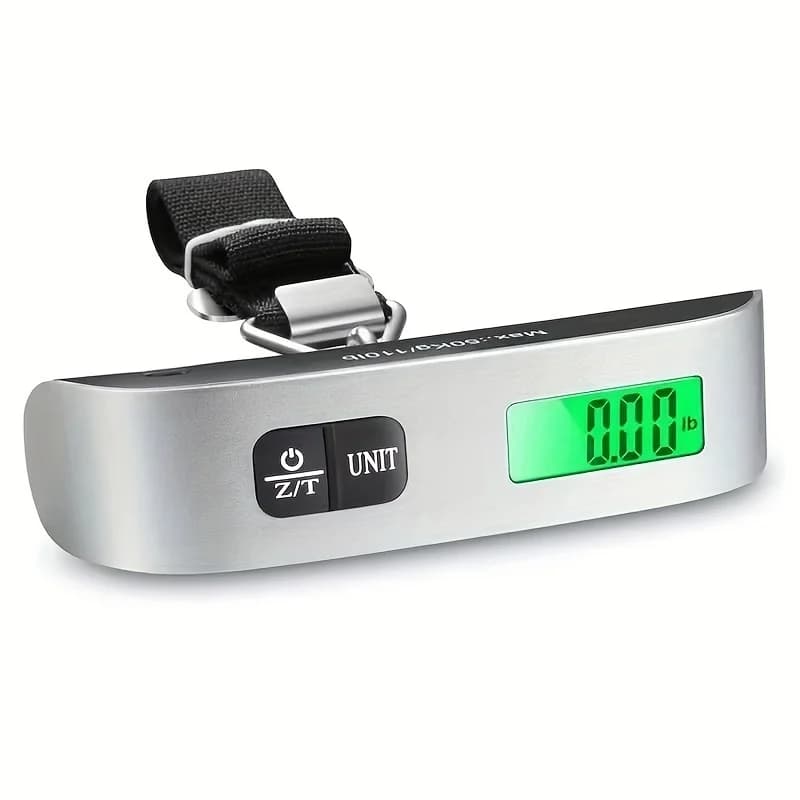 Bilancia Digitale Portatile per Bagagli 50kg/110lb, Bilancia a Sospensione Manuale – Strumento per Misurare il Peso di Valigie e Bagagli da Viaggio