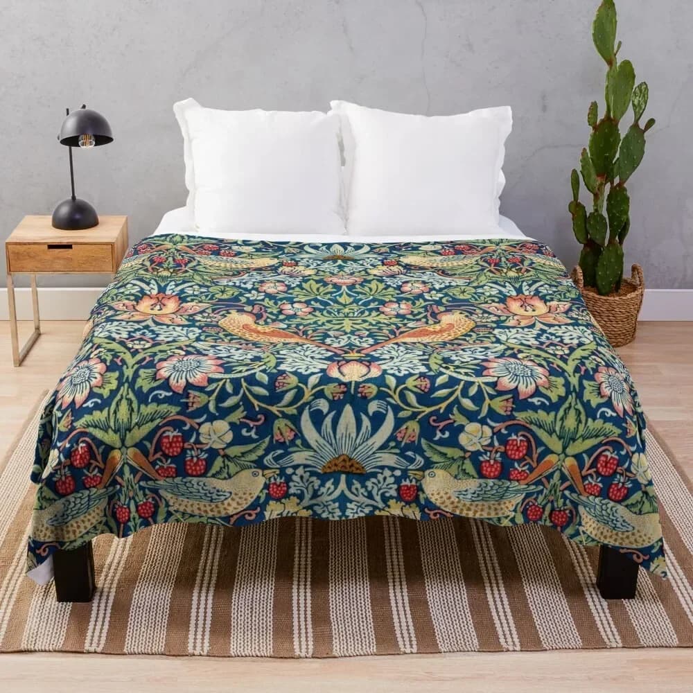 Ladro di fragole di William Morris coperta da tiro per coperte Thins sottili e morbide per divano