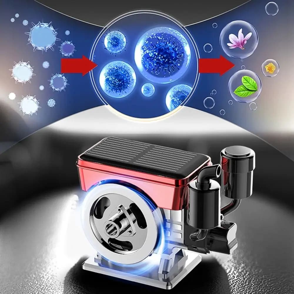 Zen Char Solar Energy Car Diffuser Ocean Osmanthus Perfume Diffuser Gardenia simulated motor Deodorant for car Vehicle Use