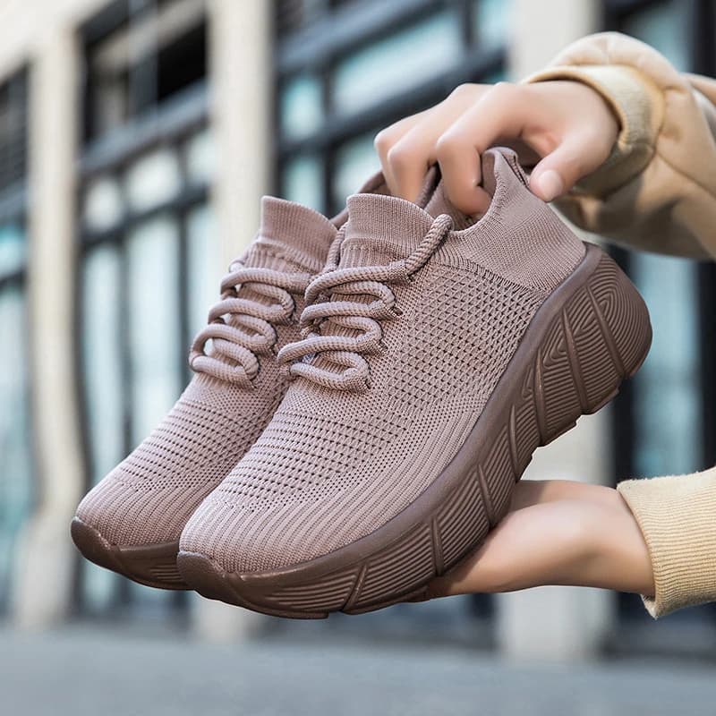 Scarpe Unisex Leggere con Suola Spessa per Aumentare l'Altezza, Nuove Scarpe a Calzino Traspiranti in Mesh per Primavera ed Estate, Scarpe Sportive e Casual