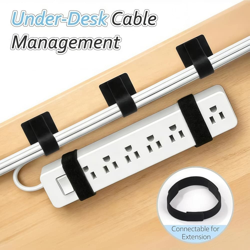 Self Adhesive Cable Organizer Table/Wall Adhesive Cable Fixed Clip Power Cable Tie Network Cable Routing Line 10/20/30PCS
