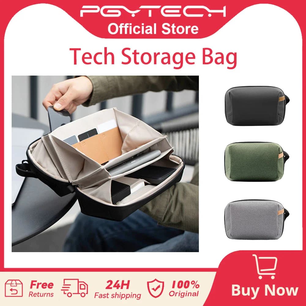 PGYTECH Custodia per accessori tecnologici Borsa per organizer per elettronica piccola impermeabile Custodia per organizer tecnologico per cavi, batterie per telefoni