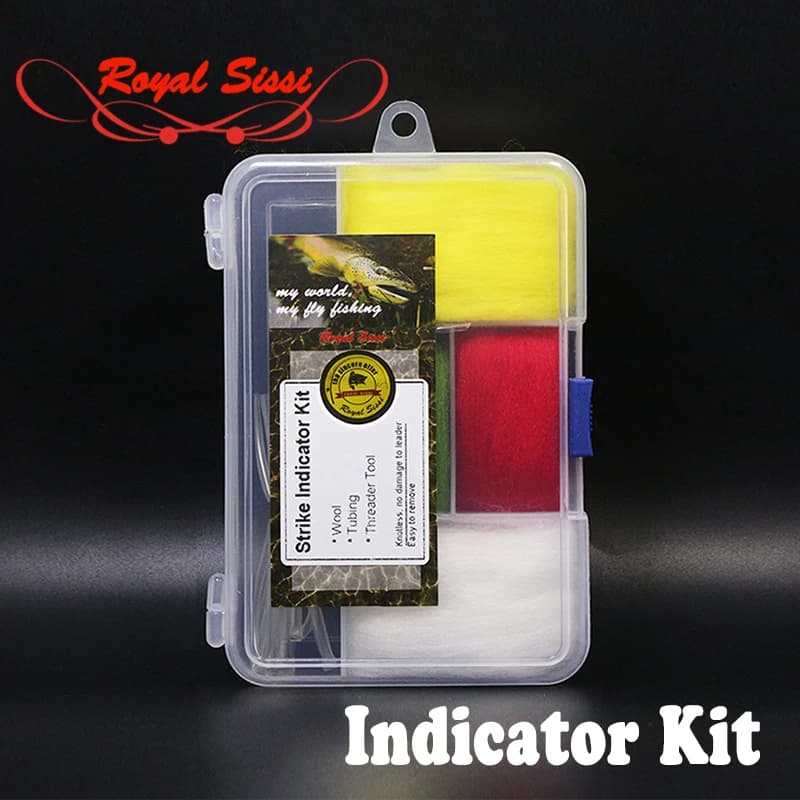 Brandnew 1set tool kit for fly fishing indicators adjustable wool material indicator and without knots with floating gear box for fly fishing