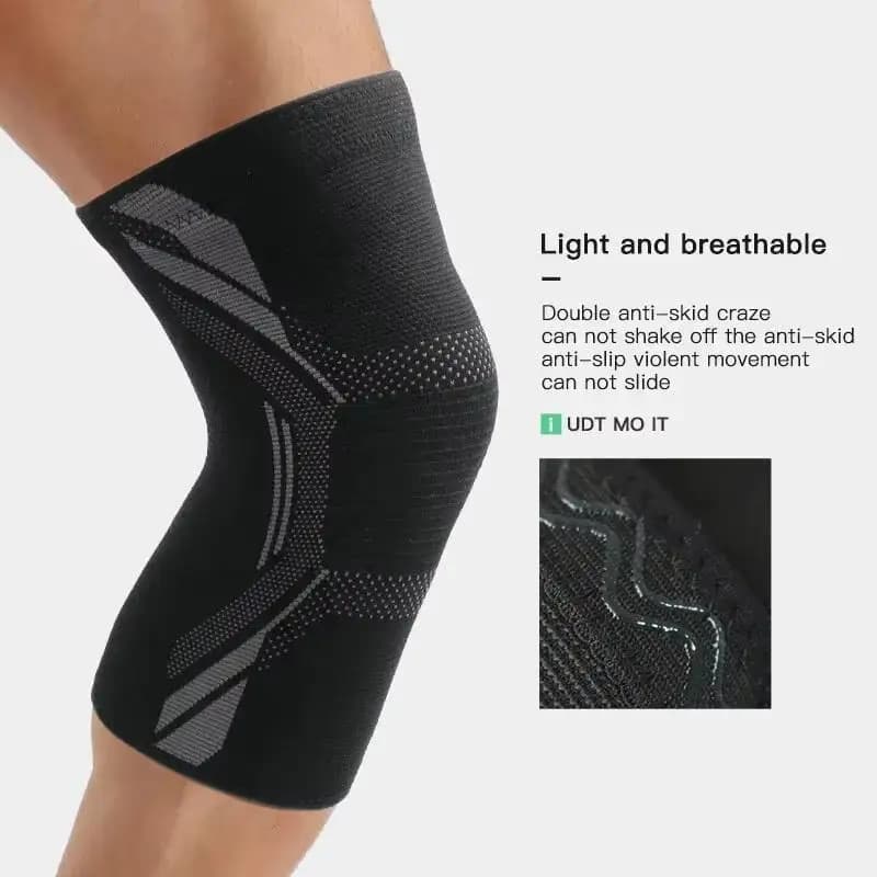 Knee Brace/Knee Support With Anti-Slip Silicone Thick And Soft Fabric Protects And Reduces Knee Pain During Exercise