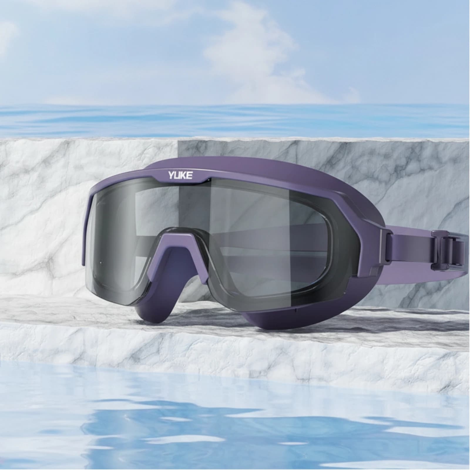 Swim Goggles Leak-Proof Swimming Goggles Eyewear Adjustable for Swimmers, Open Water