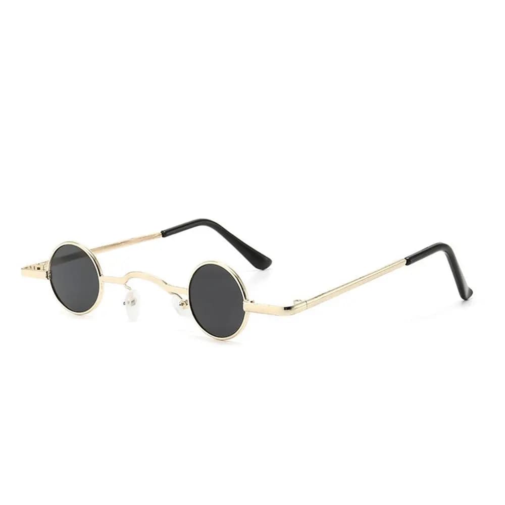 Fashionable glasses for men, trendy small lens sunglasses, personalized retro small round frame sunglasses