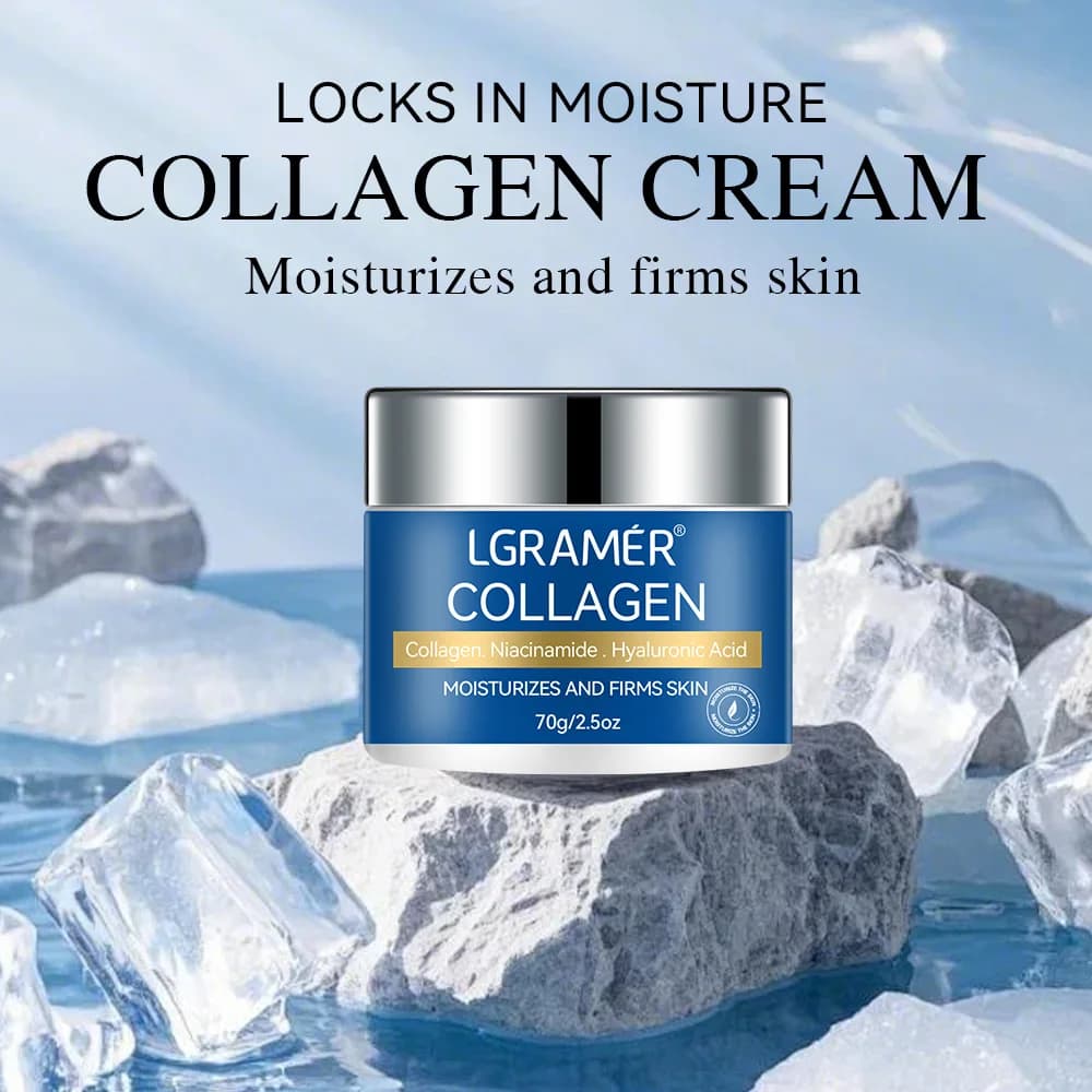 Crema viso al collagene LGRAMER | Rimuove macchie scure e antirughe | Sbiancamento e antiossidante | Unisex