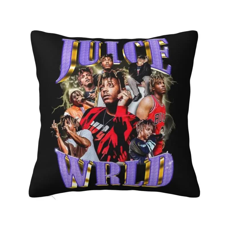 Custom Pop Rapper Singer J-Juices W-Wrlds Pillow Lining Print Decoration Double Face Sofa cushion