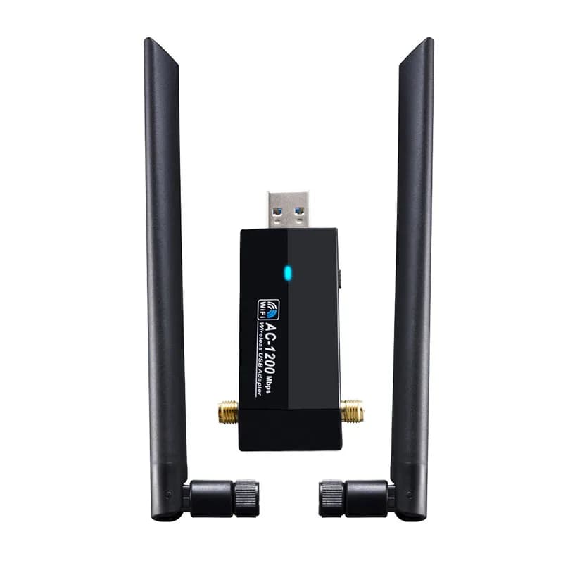 La scheda di rete wireless dual-band USB 1200M ad alta potenza RTL8812AU supporta l'acquisizione dei pacchetti e la fase in Kali Ubuntu.