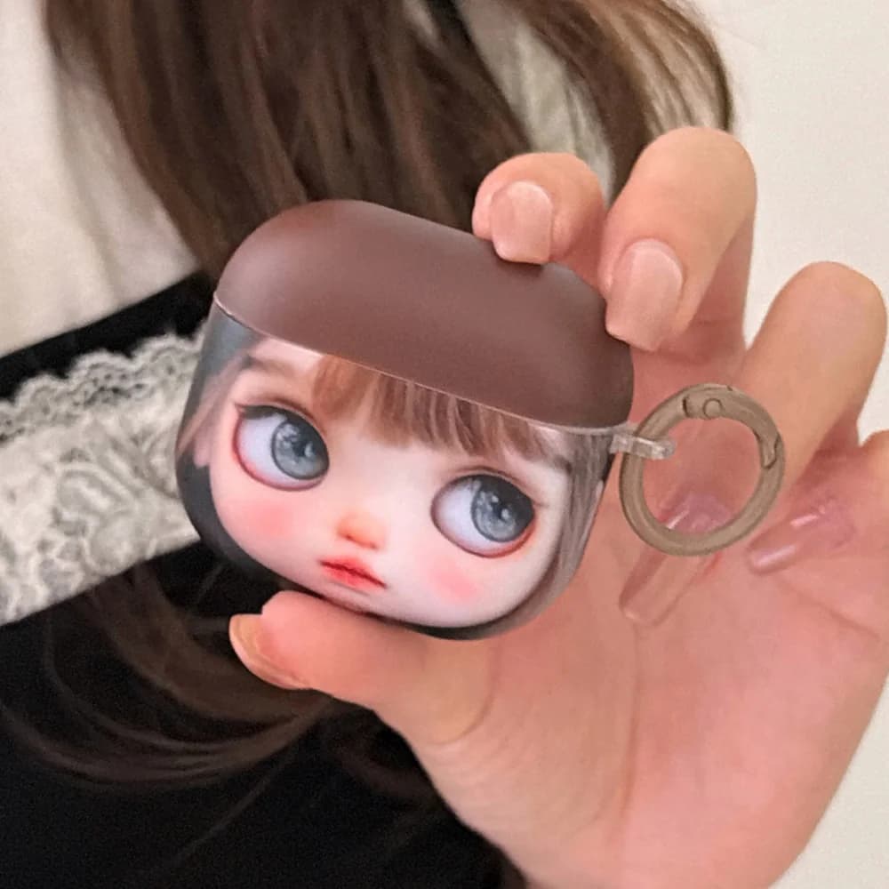 Retro Cute Doll Oil Painting Matte Silicone Earphone Case for Apple AirPods 4 Protection Cover for AirPods 1 2 3 Pro 2 3 Cases