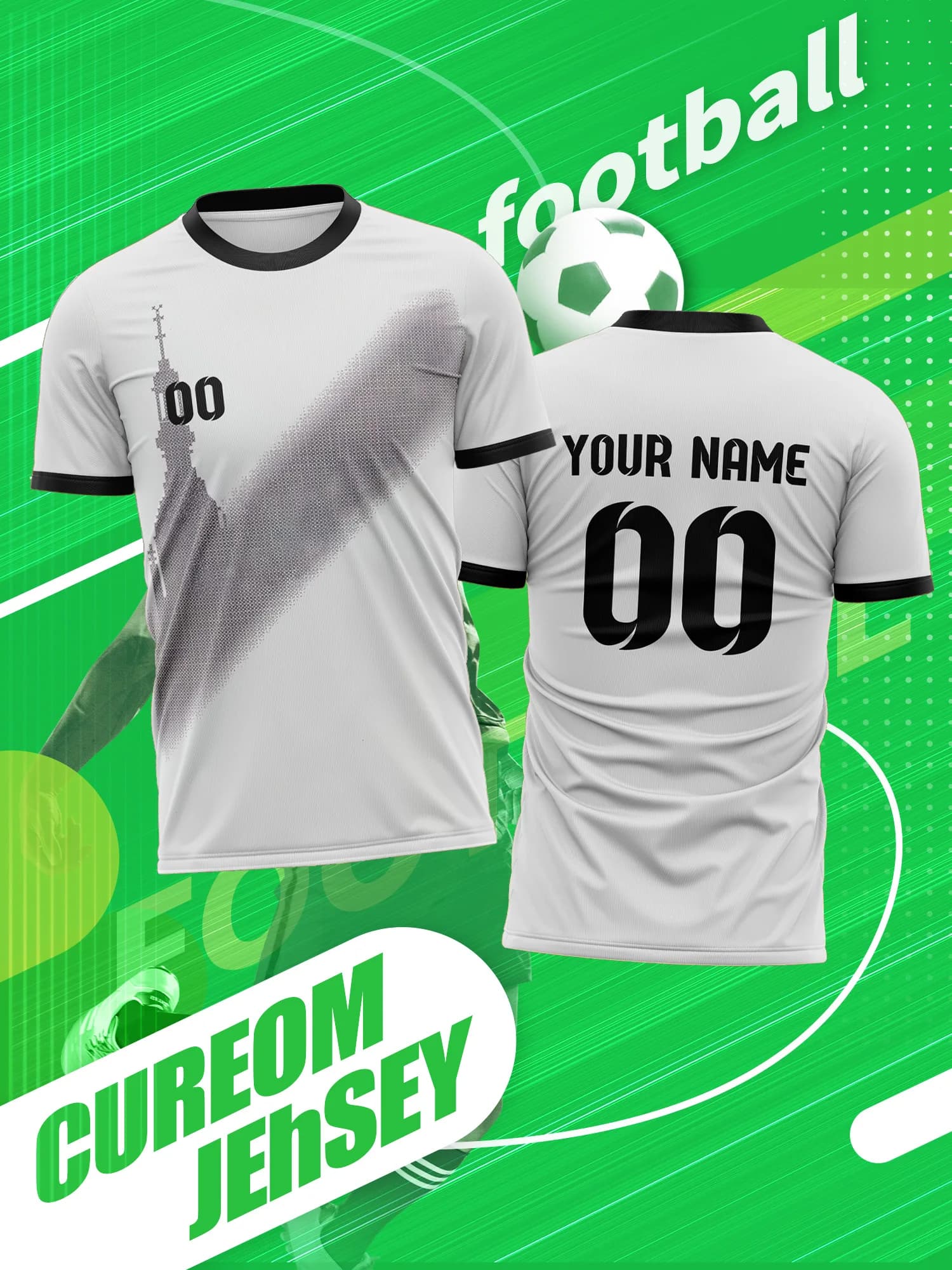 Maglia da Calcio Personalizzata con Immagine, Numero e Nome, Stampa Luminosa a Stelle e Punti, Abbigliamento Sportivo Festivo per Bambini