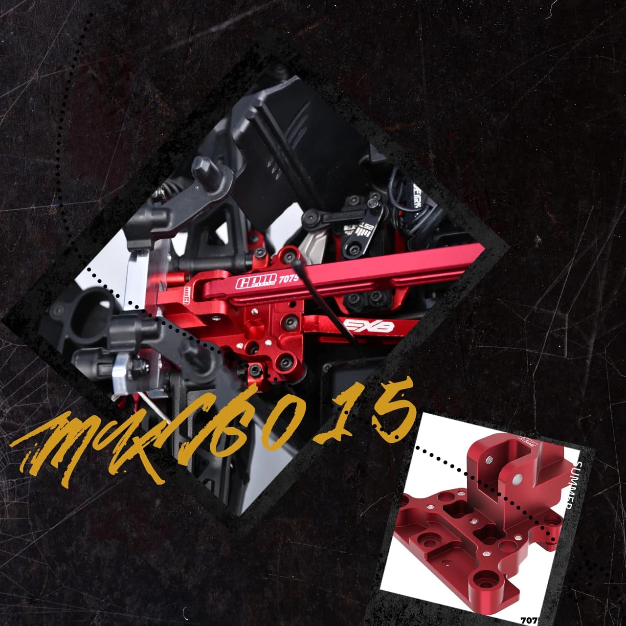 Supporto anteriore con supporto centrale in lega GPM 7075 per ARRMA 1/8 Kraton 6S EXB Notorious V6