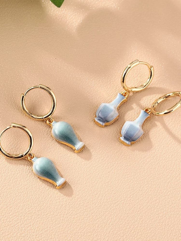 Creative National Museum of China Blue Jewelry Gift Box Lucky Charm Bracelet Necklace Earrings Fine Accessories for Mother