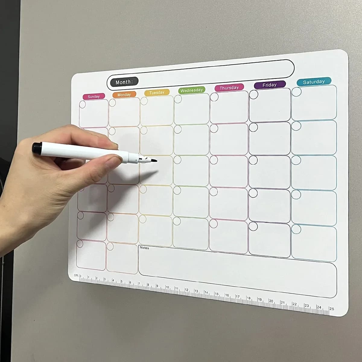 Un magnete da frigorifero, agenda mensile e settimanale, adesivo calendario magnetico, adesivo note magnetico morbido, bacheca