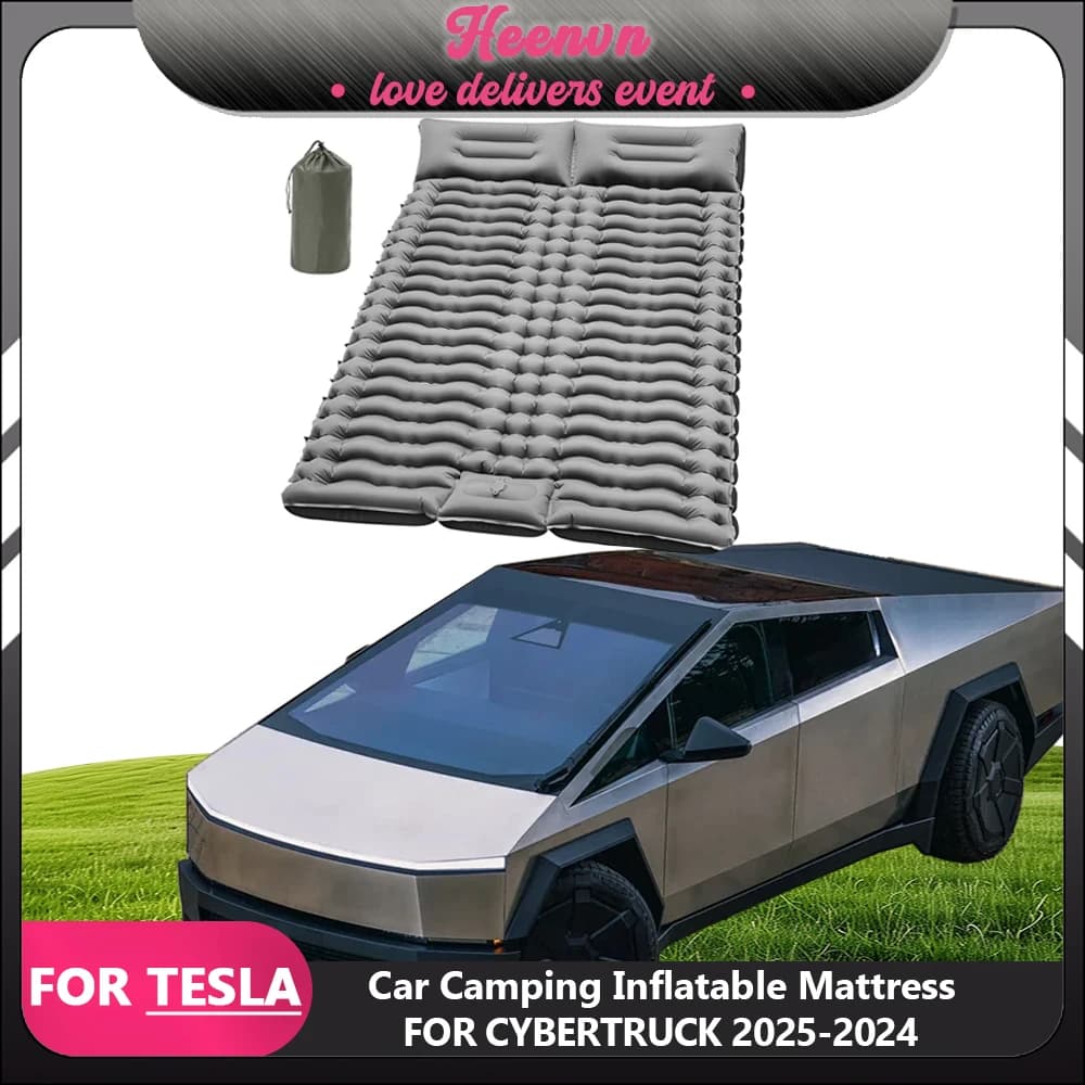 For Cybertruck 2025 2024 2023 Outdoor Inflatable Mat TPU Camping Tent Mat with Portable Housing