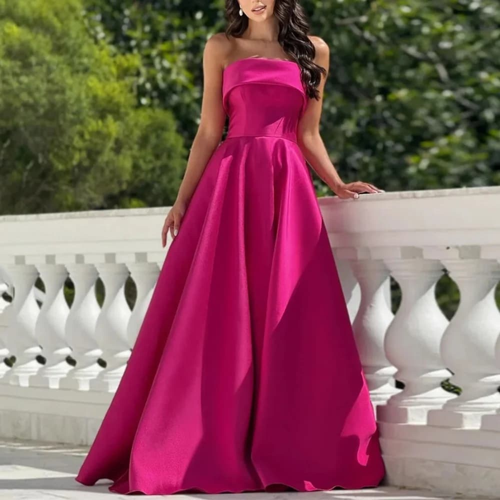 ROYET elegante semplice senza spalline una linea abito da sera formale lungo palla piega abito da ballo per donna nuovo personalizzato 2025