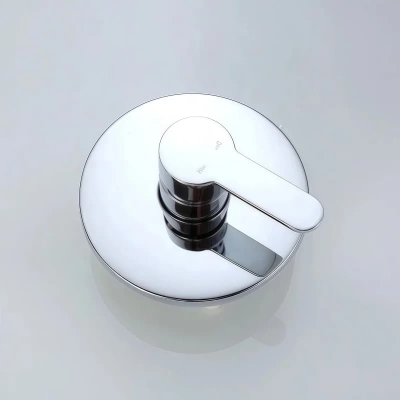 Wall Valve in Chromed Brass with 2 Entrances and 1 Exit, Hot/Fredd Single Command Mixer for Shower and Bath