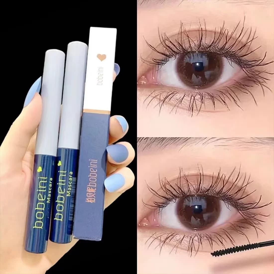 Mascara 4D, Mascara antimacchia impermeabile e resistente al sudore, a lunga durata Trucco coreano, Trucco per ciglia completo e naturale