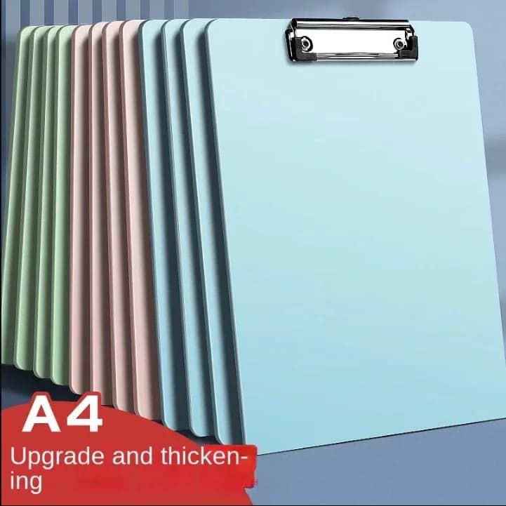 A4 Waterproof Clipboard Writing Pad File Folder Document Holder School Supply, Durable Plastic with Storage Box for Office