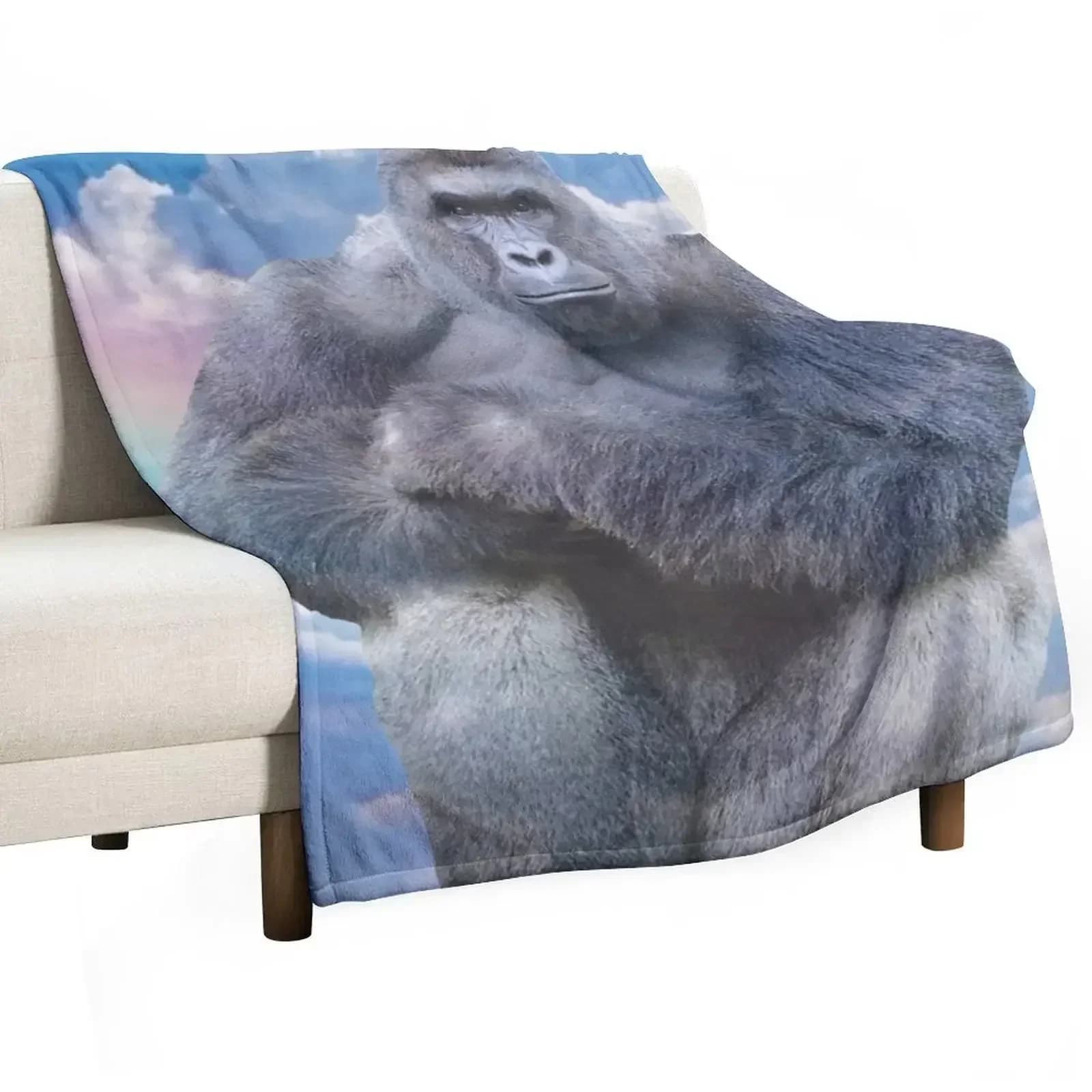 Harambe Throw Blanket Heavy Blankets Sofas Of Decoration Travel Large Plaid on the sofa Sleeping Bag Blankets