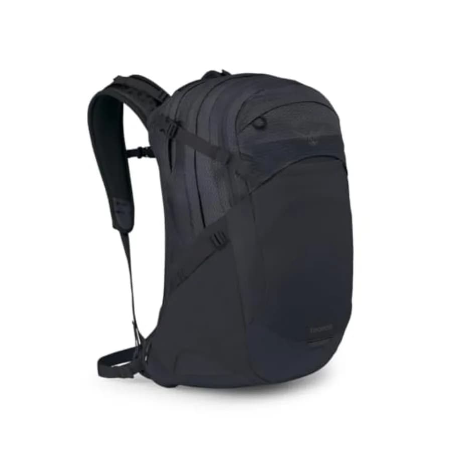Zaino per Laptop Tropos Nero per Viaggi d'Affari, Materiale in Poliestere Resistente, Design Compatto con Scomparto per Laptop ad Accesso Rapido